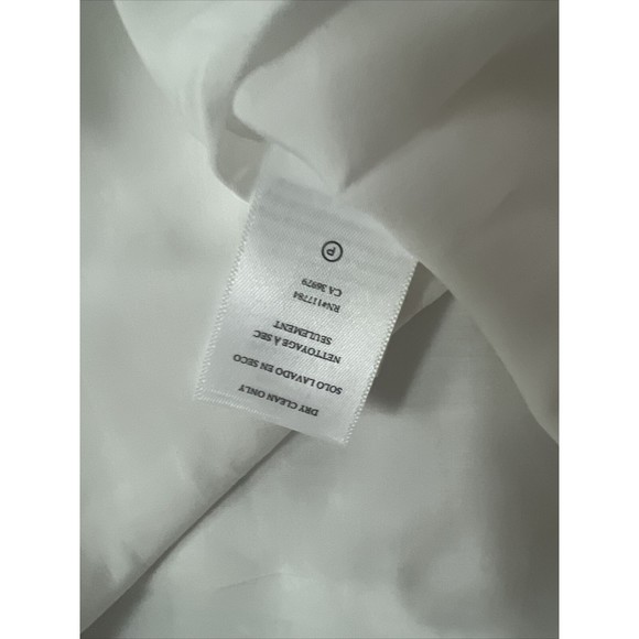 Rails Ivy Tiered Shirt Dress White Drawstring Waist Split Neck Cotton Lined | XS - Picture 9 of 11